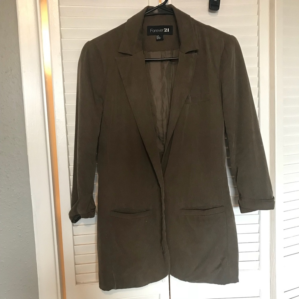 Forever 21 olive summer blazer